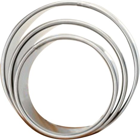 Ensemble de 3 emporte-pièces ronds en acier inoxydable pour pâte à raviolis, biscuits, gâteaux et pâtisseries.