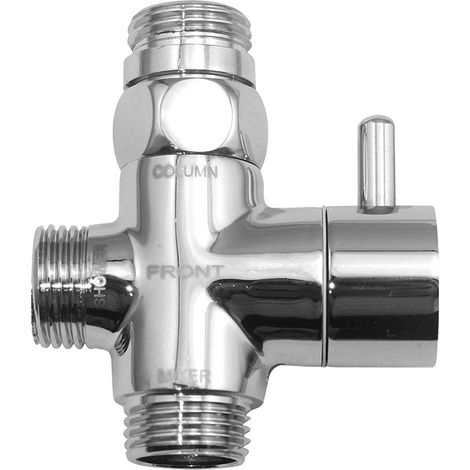 DEVIATORE UNIVERSALE 2 VIE OTTONE CON RIDUTTORE M/F (1/4)