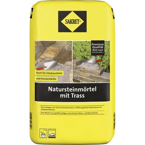 SAKRET Natursteinmörtel mit Trass 25 kg Schutzwachs
