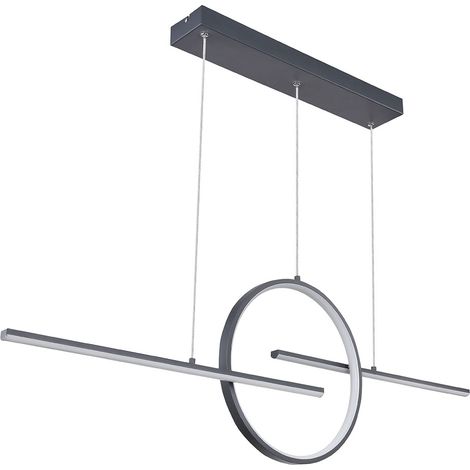 LED Hänge Leuchte Tageslicht Lampe Fernbedienung Ess Zimmer Beleuchtung dimmbar graphit 67121-50W