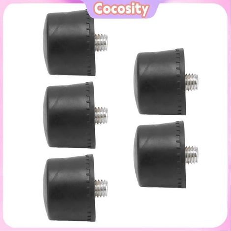 Tête de marteau en caoutchouc - COCOSITY - 40 mm - Pack 5 - Noir - Caoutchouc souple anti-rayures (1/5)