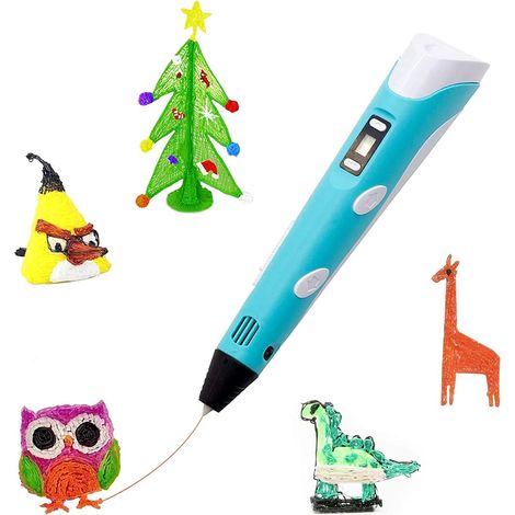 3D per bambini, kit penna 3D per scarabocchiare, penna da disegno professionale con display a LED e ricarica USB, stampante 3D creativa, facile da usare e sicura, regalo educativo per bambini e adulti