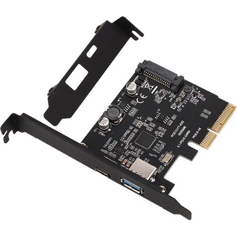 Carte d'extension USB 3.1 Gen 2 avec ports Type-C et Type-A, 10 Gbps, pour PC de bureau Windows (1/5)