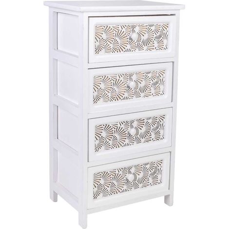 Cajonera de madera blanca 40x29x73h cm (1/5)