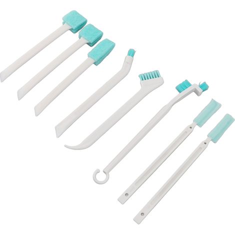 Lot de 16 petites brosses de nettoyage pour les recoins, les rainures et les joints des fenêtres, ainsi que pour les humidificateurs, les bouteilles et les claviers. (1/5)