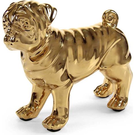STATUA DECORATIVA CARLINO 27X12X24 CM IN COLORE ORO (1/5)