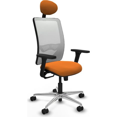 Chaise de bureau piqueras y crespo Zulema orange aluminium (1/2)