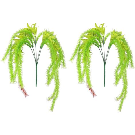 Gazon artificiel en plastique vert plantes aériennes fausse herbe décoration murale DIY maison rouge (1/5)