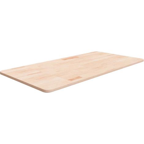 vidaXL Comptoir de salle de bain 100x50x1,5 cm Bois massif non traité (1/4)