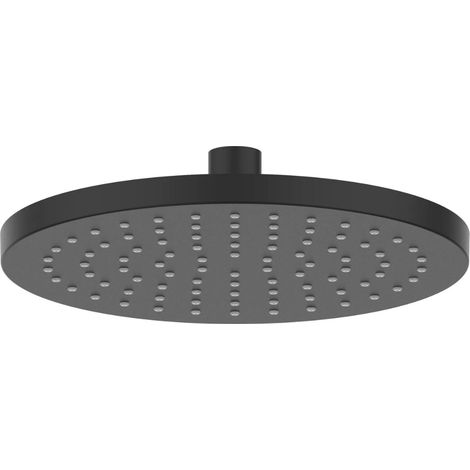 Schläfer 136000 Soffione Doccia Nero Opaco, Tondo 20 cm a Pioggia Anticalcare ad Alta Pressione in Abs, Soffione per Cabina Doccia PureShower, Snodo Regolabile Universale G 1/2 (1/5)