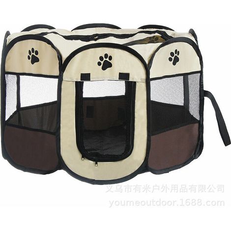 Oxford Parc Pliable Grand Parc pour Chiens, Chiots, Chats, Lapins, Cochons d'Inde Intérieur ou Extérieur - 125x125x64cm - Rose - Rose (1/5)