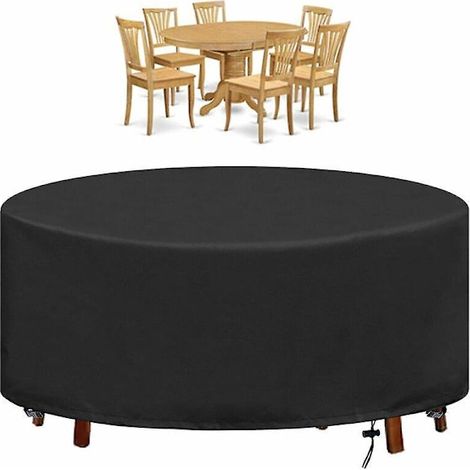 Garden Table Cover Round Garden Table Cover Waterproof UV Protected Oxford Heavy Duty Cover for Garden Ø190X80CM (1/5)