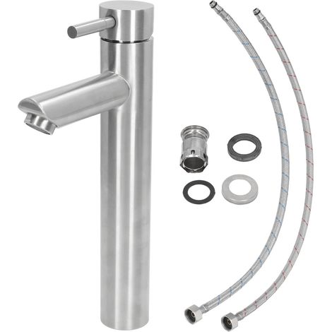 Robinet d'évier en acier inoxydable 304, mitigeur eau chaude/froide, température réglable, finition brossée, pour camping-car et bateau, 285mm (1/5)