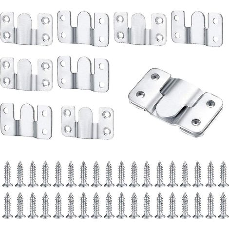 10 supports de fixation encastrés pour meubles, connecteurs, supports muraux en acier inoxydable pour cadres photo (1/5)