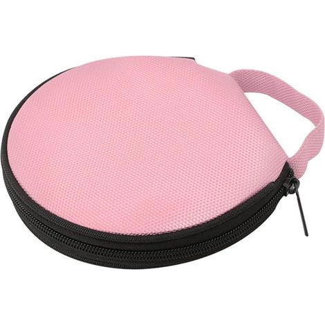 Lot de 20 boîtiers de rangement pour CD/DVD - Pochettes en plastique rigide pour disques portables - Pour transporter des albums et des jeux - Pour voiture, maison - Rose (1/5)