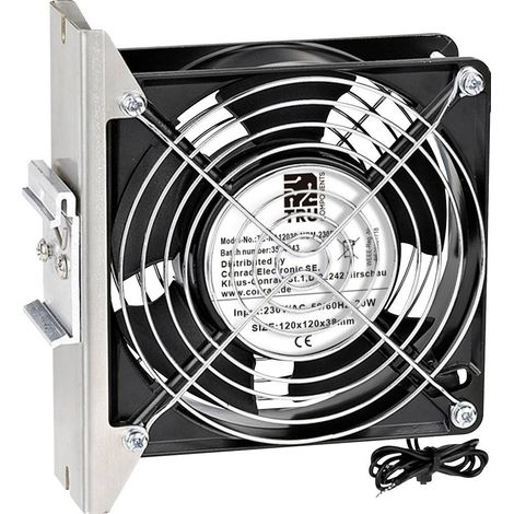 TRU COMPONENTS TC-NA12038-MBM-230B Ventola assiale 230 V/AC 162 m³/h (L x L x A) 120 x 120 x 38 mm