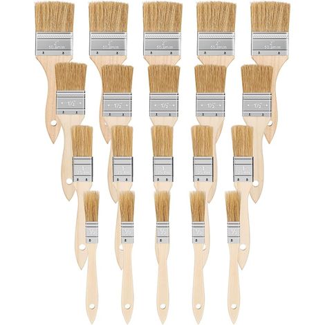Flat Paint Brushes Width 15 mm 25 mm 35 mm 50 mm Paint Brush with Wooden Handle and Natural Bristles for Painting Work with Paints and Varnishes (1/5)