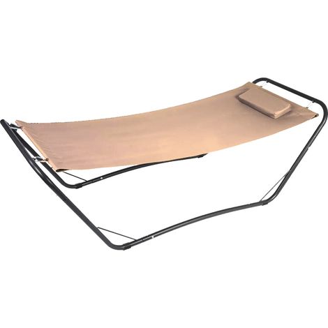 Amaca Con Supporto Java In Acciaio 210x80x65cm Beige (1/5)