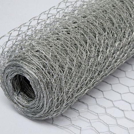 Grillage rigide galvanisé 0.6mm – Maillage hexagonal 25x25mm – Longueur 25m – Hauteur 50cm – Pour clôture animaux et plantes (1/5)
