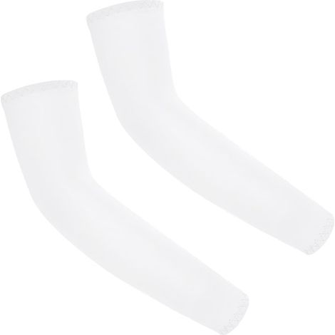 Manchette De Protection Solaire Enfants - Tissu Frais À Compression - Élasticité Haute - Adapté 4 À 7 Ans - Blanc - Lot De 2