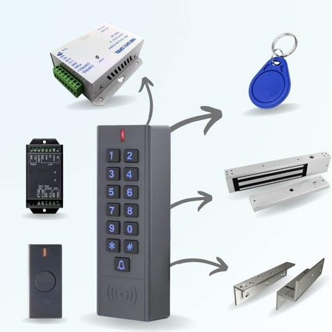 Kit de contrôle d'accès autonome code et badge, sans fil S7 - utilisation extérieure IP65