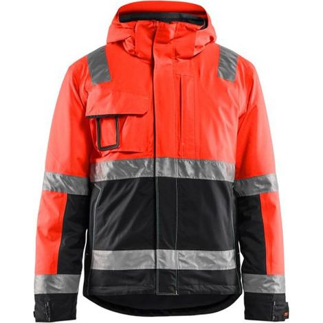 Veste de travail hiver haute visibilité stretch 4870 - Rouge fluo/Noir 4XL (1/4)