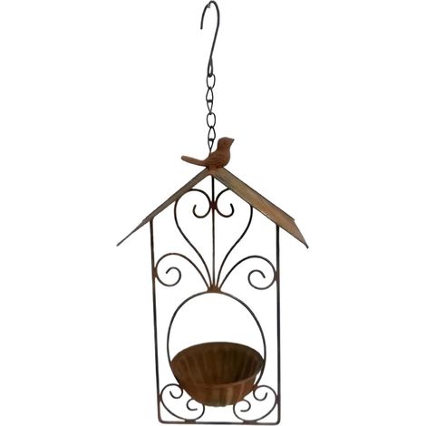 Station d'alimentation de jardin,Mangeoire pour oiseaux sauvages résistant à la pluie de jardin - Terrasse Vintage Pic Mangeoire - Pour moineaux pinsons arrière-cour Patio Balcon Terrasse Cour Maison (1/5)