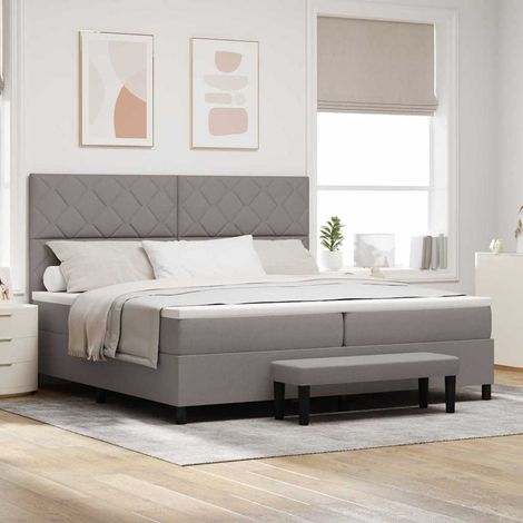 Letto a molle con testiera Talpa 200 x 200 cm Tessuto (1/5)