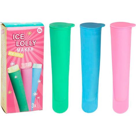 Moldes para Helados Excellent Houseware 4,2 x 4,2 x 19,5 cm (3 Unidades)