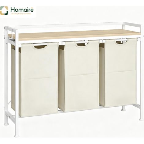 Aufbewahrungseinheit mit Schubladen, beige, im Holzdekor 96 x 30 x 71 cm HOMAIRE (1/5)
