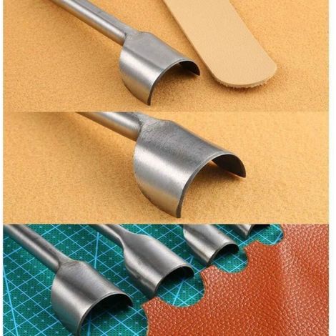 Lot de 8 emporte-pièces en Cuir pour Loisirs créatifs, Courroie, Portefeuille, Jardinage, Bricolage, 5-40 mm Femeo (1/5)