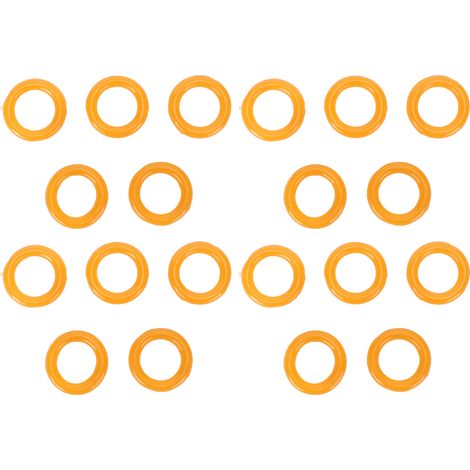 20pcs Anneau en caoutchouc flexible pour bobine de fil, élastique et portable, remplacement jaune. (1/5)