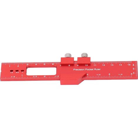 Règle pour le travail du bois de 6 pouces, butée coulissante réglable, poche en alliage d'aluminium pour le marquage, la localisation et la mesure (1/5)