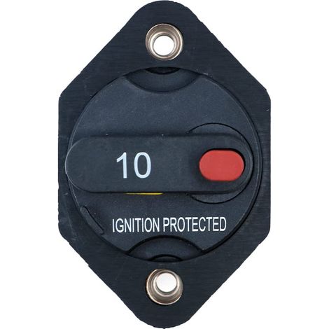 Umkehrsicherungs-Leistungsschalter mit manueller Reset-Taste für Auto, LKW, Wohnmobil, Marine-Anhänger, wasserdicht, 12 V–32 V – 10 A