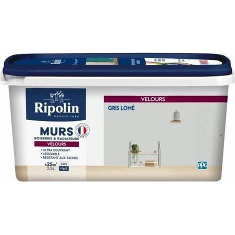 Ripolin Veloursfarbe Grau Lomé 2,5 L (1/3)