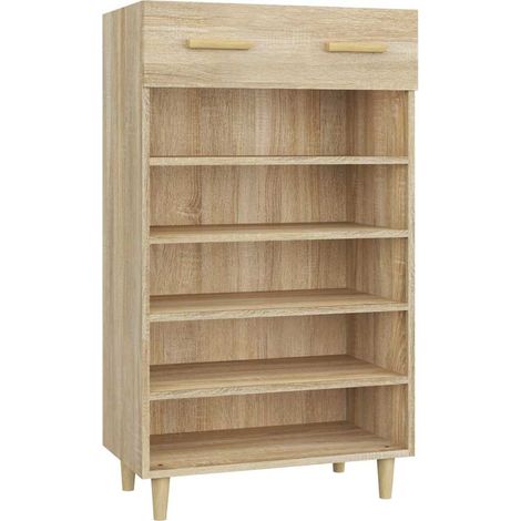 Maison Exclusive - Zapatero madera contrachapada color roble 60x3 (1/5)