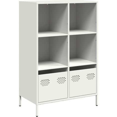 Maison Exclusive - Aparador acero blanco 68x39x103,5 cm (1/5)