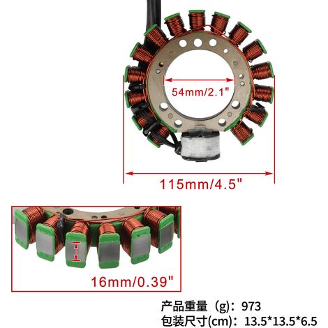 Die Statorspule ist geeignet für YFM350X 90-95, YFM350FW 4WD 90-94 und 3HN-85510-00. (1/4)
