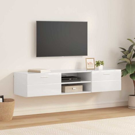 TV-Schränk mit Regal Betongrau 150 x 39 x 30 cm Holzwerkstoff vidaXL (1/5)