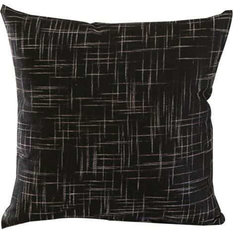 Housse de coussin décorative unie, 45 x 45 cm, jaune, pour canapé ou lit (1/5)