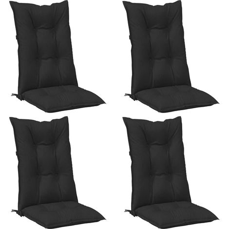Ensemble de coussins de chaise à dossier haut 4 pc Polyester vidaXL