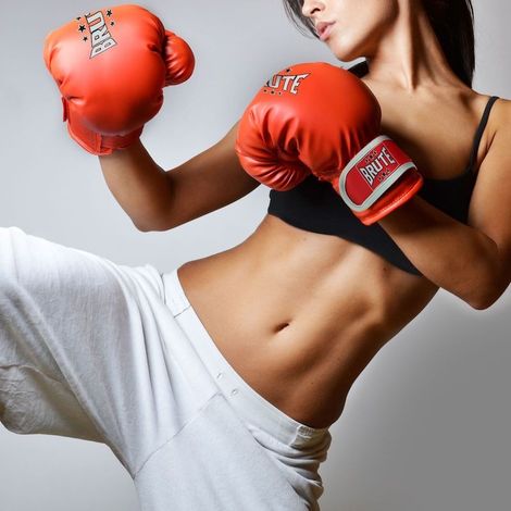 Gants de boxe d'entrainement pour débutants, couleur rouge (1/5)