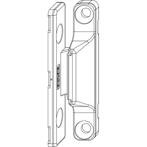 MACO Anpressverschluss, Flügel- und Rahmenteil PVC, silber (54783)