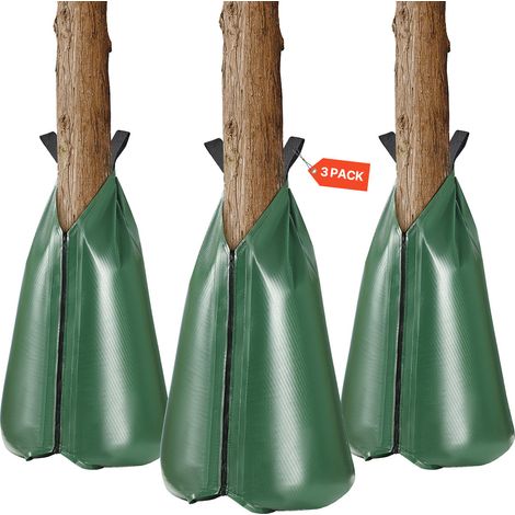 VEVOR Sacchetti per Irrigazione degli Alberi, 3 Confezioni da 75,7 L, Sacchetti Ricaricabili per Alberi Rilascio Lento 5-9 Ore con Cerniera, Irrigazione Sistema di Gocciolamento delle Radici