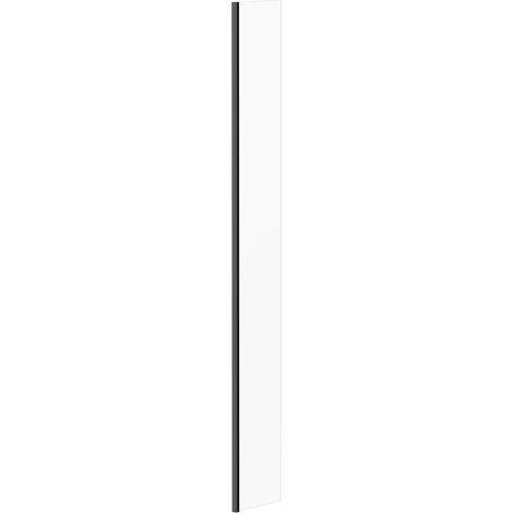 Colore 10mm Clear Glass Gunmetal Grey 2000mm x 250mm Walk In Fixed Return Shower Screen (1/5)