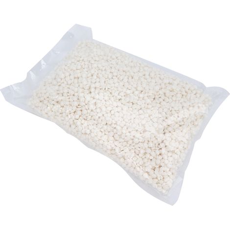Lot de 1000g Perles de Cire Dépilatoire Fondante pour Corps, Poils Fins, Résine Blanche Lactée (1/5)