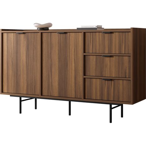 Cómoda Studos I, Nogal, Con cajones y puertas, Número de cajones: 0, 90x150x40cm