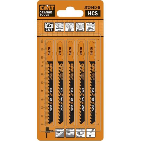 JT244D-5 5 LAME SEGHETTO X LEGNO HCS 100x4-5.2x6TPI (CURVO/GREZZO)