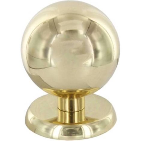 2 x POMOLO OTTONE SFERICO D 70 MM LUCIDO