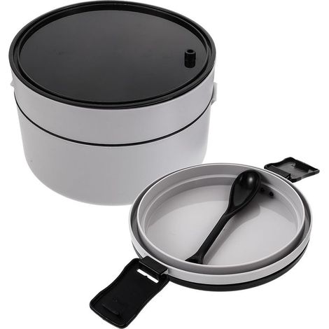 Boîte à lunch Bento micro-ondable double compartiment, légère et (1/5)
